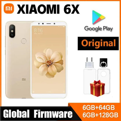 Original Xiaomi 6X 6GB 128GB Global Rom 20 million pixels celular googleplay Fingerprint Octa-core 4G Smartphone