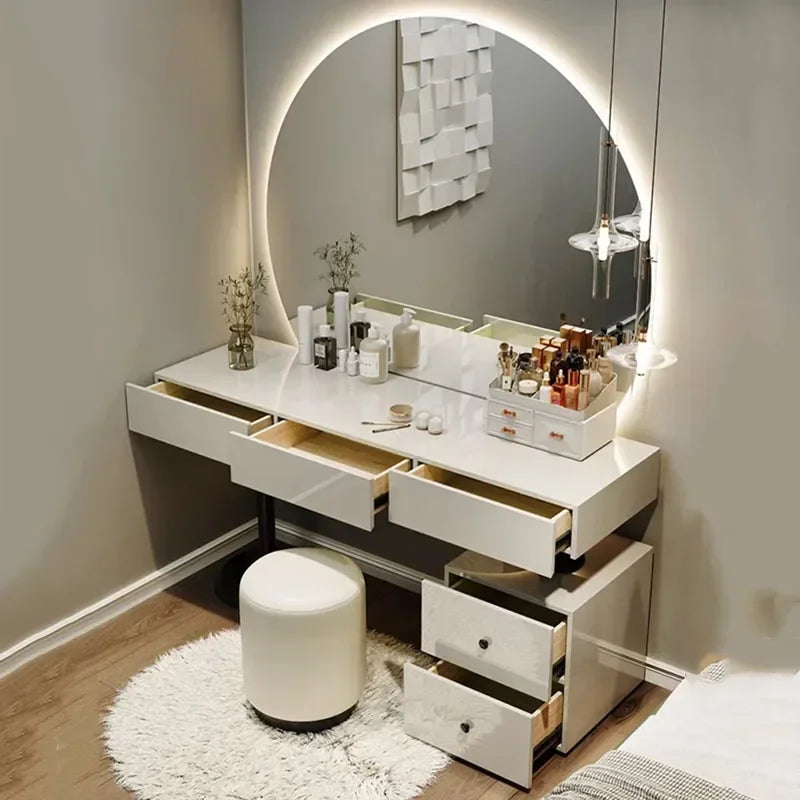 Makeup Vanity Table Set Hotel Furniture Room Nordic Home Bedroom Organizer Bedside Dresser Luxury Tocadores Woman Dressing