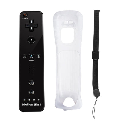 2 in 1 For Nintendo Wii Controller Set Optional Motion Plus Joystick Wireless Remote Gamepad with Silicone Case Video Game