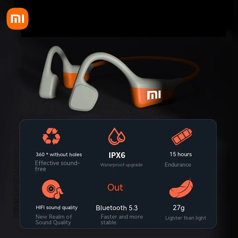 XIAOMI Mijia i18Pro Bone Conduction Neckband Wireless Earphones Bluetooth Headphones Sports Over Ear Headset With Mic