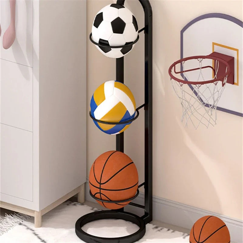 Three Layers Lndoor Basketball Storage Rack Put Ball Football Storage Basket Placed Rack Kindergarten Volleyball Stand Holder