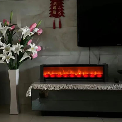 Modern Living Room Fireplaces Heater Home Baseboard Quick-heat Heater Oven Stove Bathroom 3D Decorative Fake Fireplace Heater W