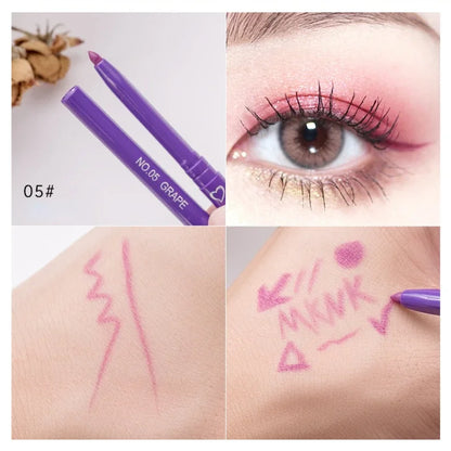 5 Colors Eyeliner Pencil Quick-drying Eyeliner Waterproof Long-lasting Gel Pen Blue Black Brown Easy Wearing Eyeliner Pen