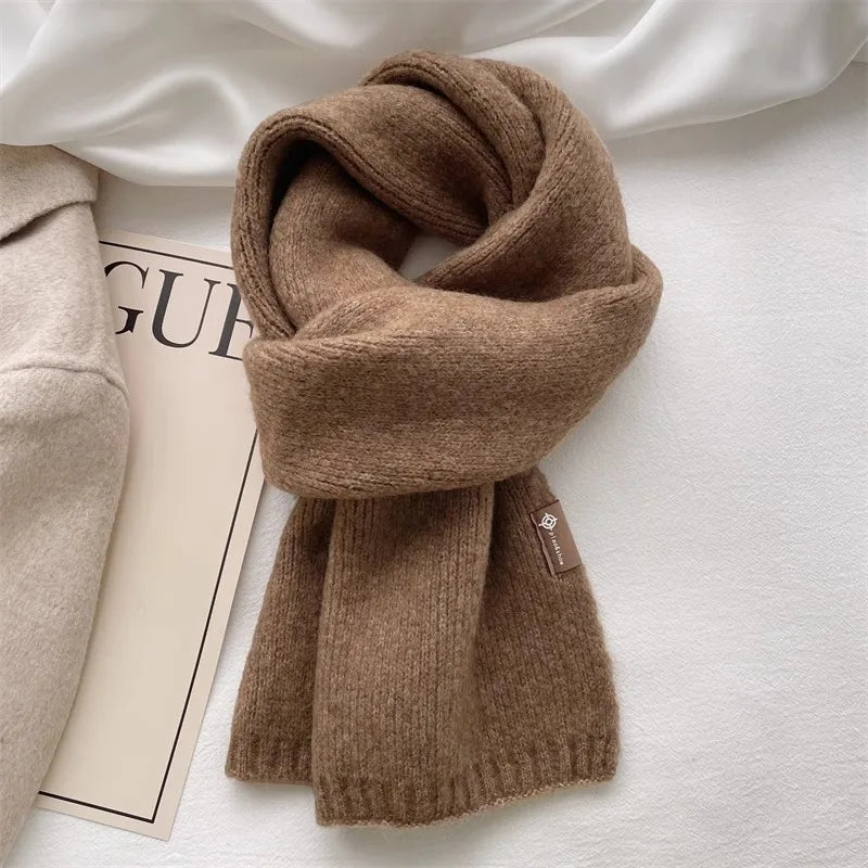 2024 Ladies Cashmere Blend Scarf Women Winter Luxury Solid Color Shawl Wraps Female Warm Thick Wool Neckerchief Blanket Pashmina