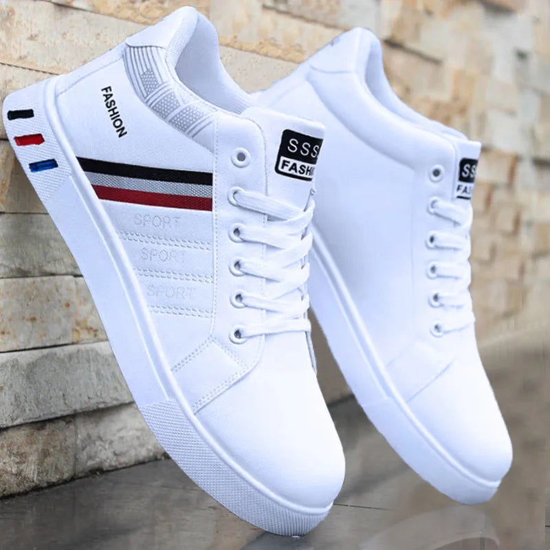 2024 New Men's Sneakers Brand Men Leather High-Top Skateboarding Shoes Breathable Hip hop Shoes Street Shoe Zapatos Para Hombres