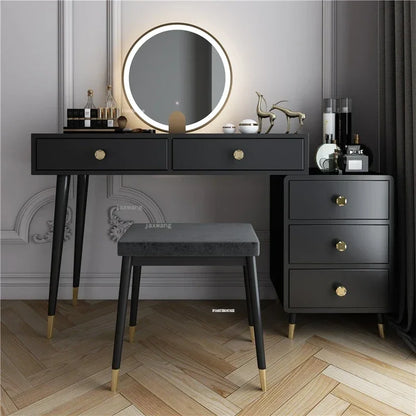 Luxury Dressers Bedroom Furniture Modern Home Dressing Table Bedside Storage Cabinet Nordic Ins Dressing Table with Mirror N