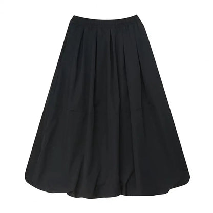 Women Maxi Skirt Elegant Women's Winter Woolen Maxi Skirt with High Waist Pockets Fashionable A-line Long Skirt for Female Thick