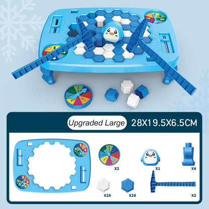 Big Size Ice Breaker Game Save Penguin on Ice Block Family Penguin Trap Activate Square Shape Board Game Children Christmas Gift