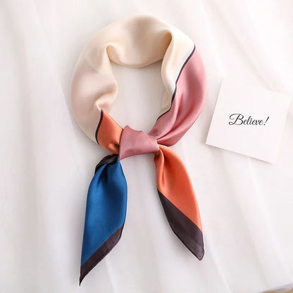 Scarf Women Silk Satin Women Bandana Silk Scarves Scarf for Women Neckerchief  luxury Scarf Foulard Laven Official Store WJ002