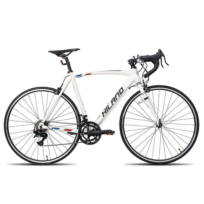 Hiland 700c road bike, 14 speeds, lightweight aluminum frame, racing bike, city commuter road bike for men and women