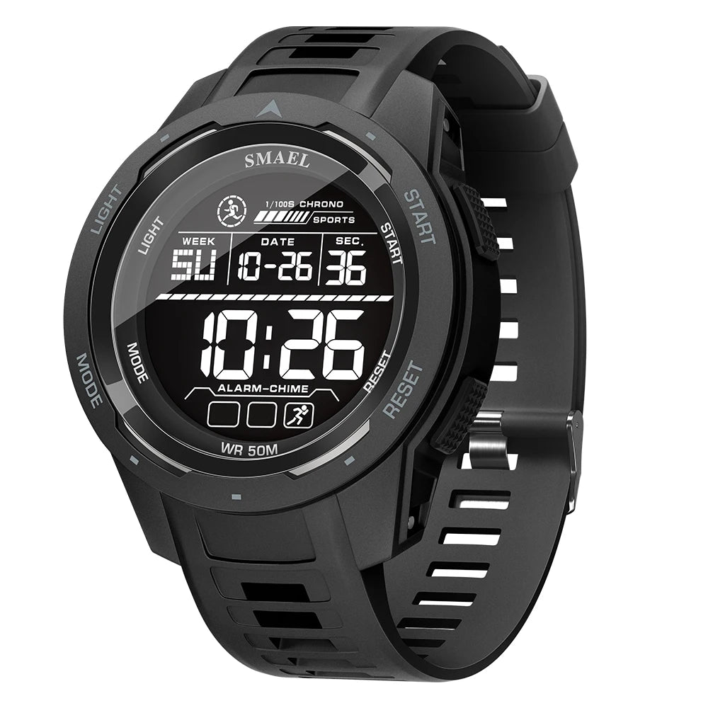 SMAEL 8105 Digital Watches Sports LED Wristwatches Men's 50m Waterproof Watch Digital Light Stopwatch Watch for Men