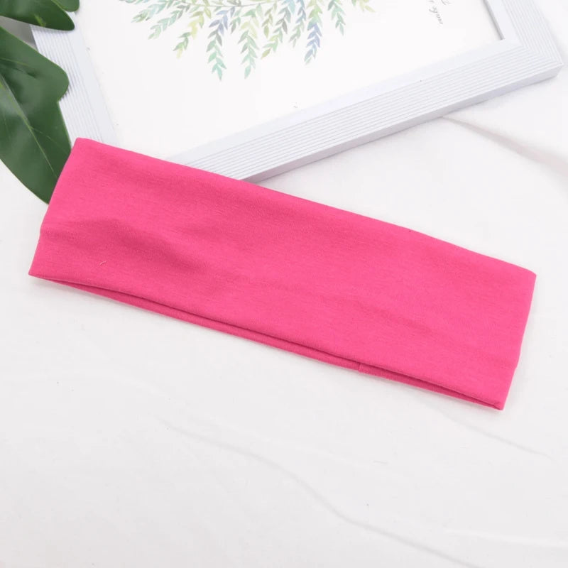 Elastic Cotton HairBand Fashion Headbands for Women Men Solid Running Fitness Yoga Hair Bands Stretch Makeup Hair Accessories