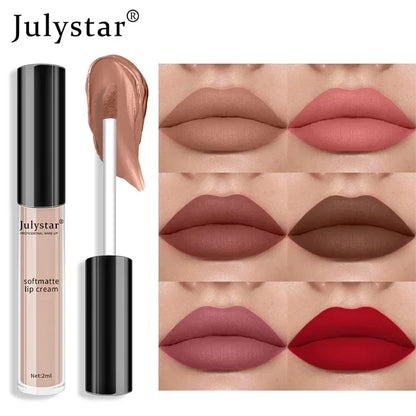 1pc Waterproof Liquid Lipsticks Lip Makeup Matte Velvet Lipstick Lip Gloss Red Sexy Cosmetic 6 Colors Long Lasting Lip Glaze