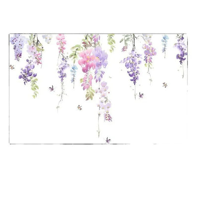 Flower Plants Floral Wall Stickers Home Room Decoration Bedroom Adhesive Wallpaper Wall Furniture Door House Interior