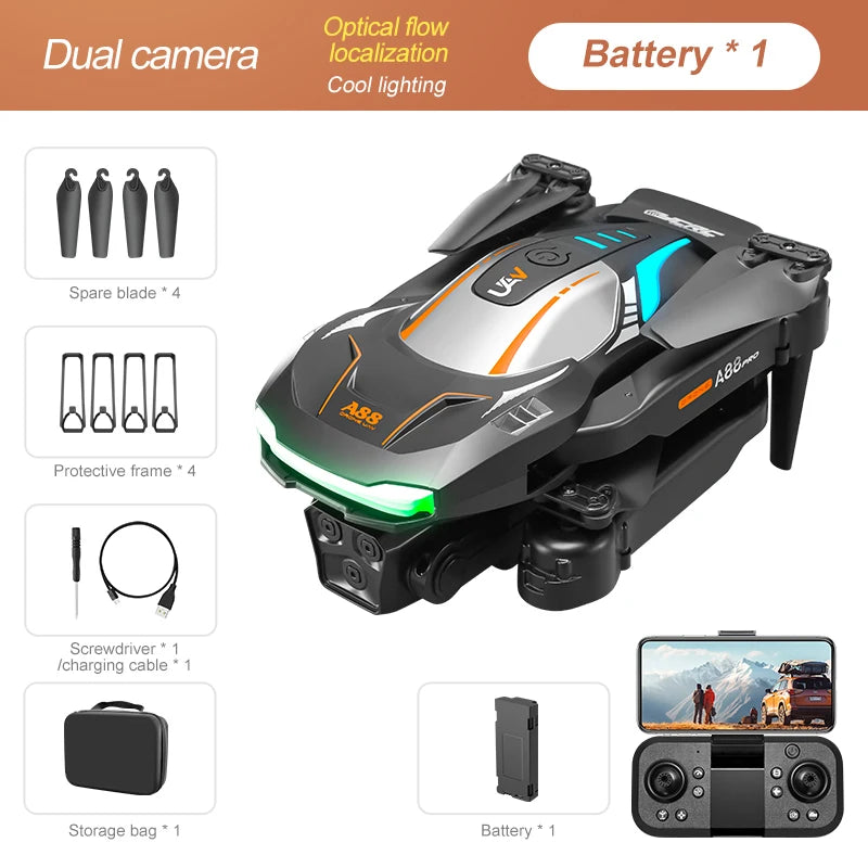 Lenovo A88 Pro Drone 8K HD Camera GPS Professional Four-way Intelligent Obstacle Avoidance Foldable Quadcopter 5G RC Toy 10000M