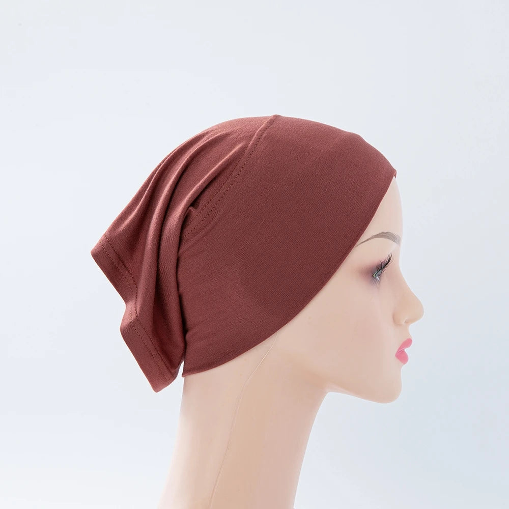 56colors Fashion Women Inner Hijab Tube Muslim Cap Bonnet Plain Islamic Underscarf Bamboo Jersey Undercaps