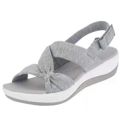 Women Sandals Summer 2022 Closed Toe Roman Sandals Women Bow Platform Wedges Sandals Women 2 Flat Sandals Plus Size