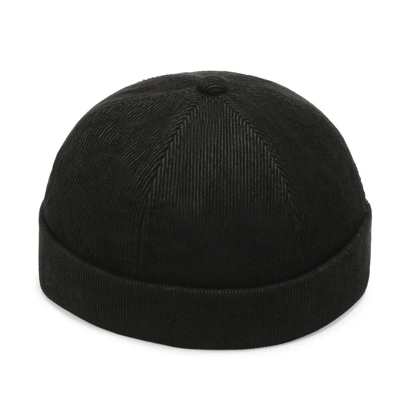 Vintage Men's Summer Cotton Brimless Skullies Cap Street Portable Docker Hats Multipurpose Beanie Hat Hip Hop Hats Japanese INS