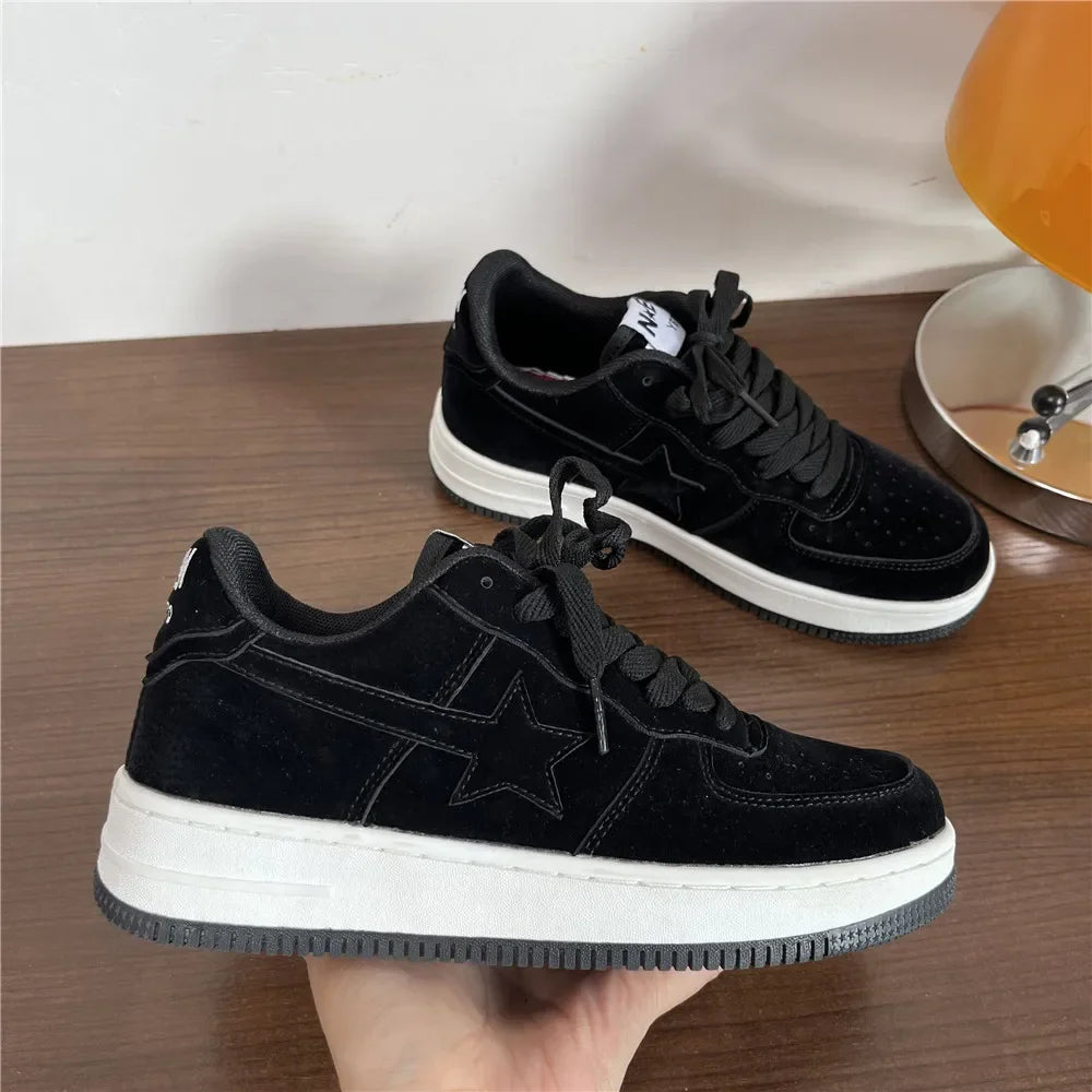 Men Casual Sneakers Personalized Stars Running Sport Shoes Tennis Shoes Skateboard Shoe Trainers Skate Flats Walking Sneakers