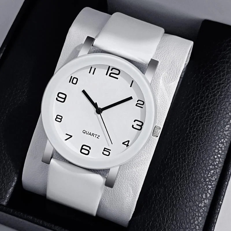 Fashion Simple Leather Clock Watches Quartz Watch Women Men Casual Digital Wristwatch Couple Watches 여자시계  Relojes Para Mujer