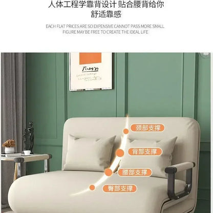 Folding Sofa Bed Multi-functional Home Balcony Living Room Small Unit Push-pull Folding Bed Retractable Double Sofa Bed