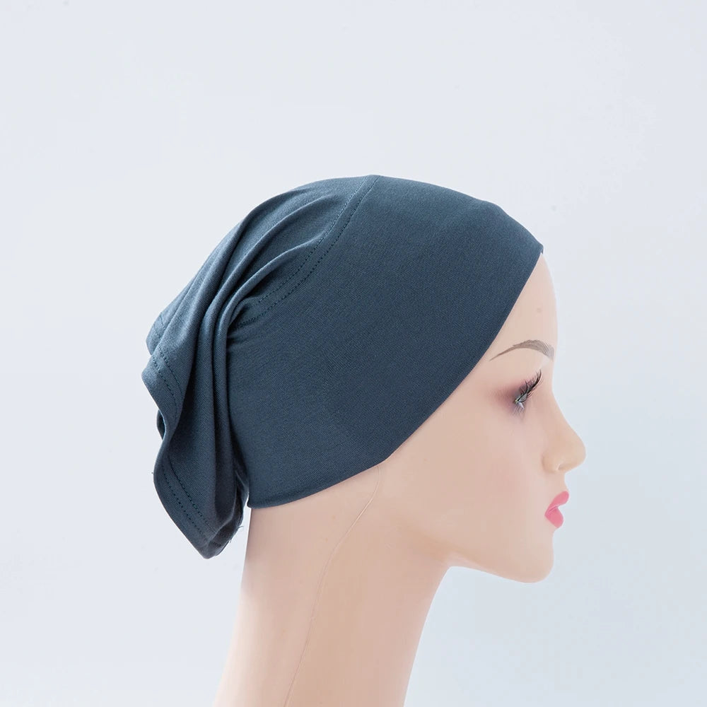 56colors Fashion Women Inner Hijab Tube Muslim Cap Bonnet Plain Islamic Underscarf Bamboo Jersey Undercaps