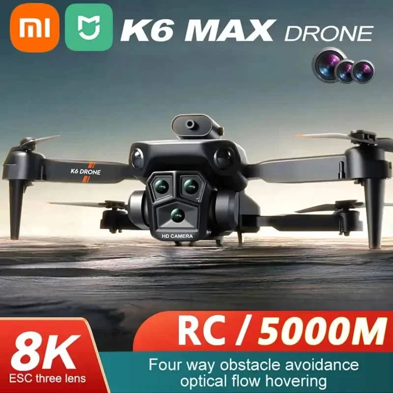 XIAOMI Mijia K6 Max Drone 8K WIFI GPS Professinal Three Cameras Wide Angle Optical Flow Four-way Obstacle Avoidance Quadcopter