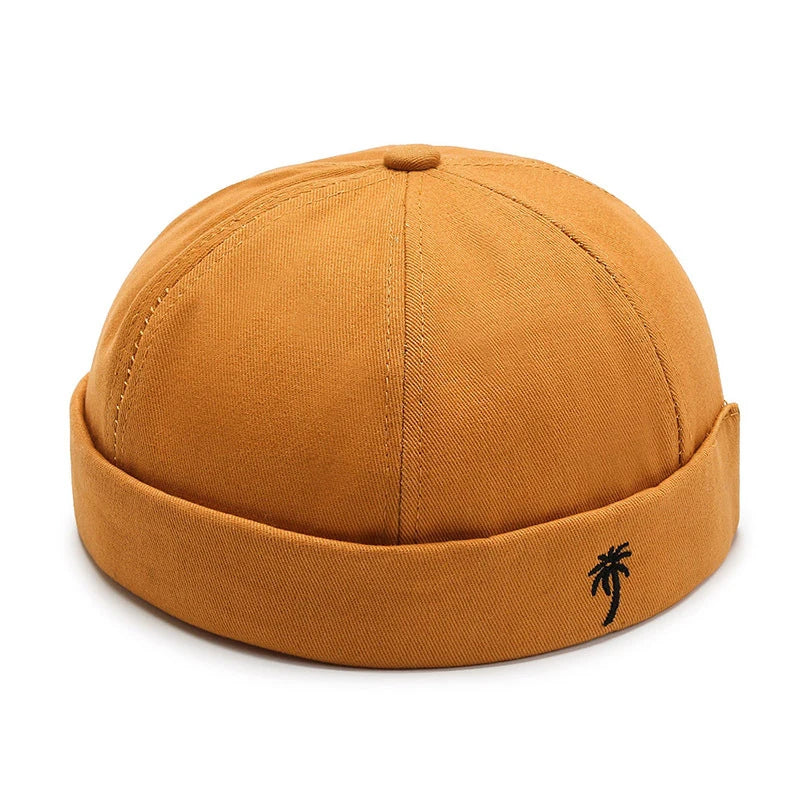 Vintage Men's Summer Cotton Brimless Skullies Cap Street Portable Docker Hats Multipurpose Beanie Hat Hip Hop Hats Japanese INS