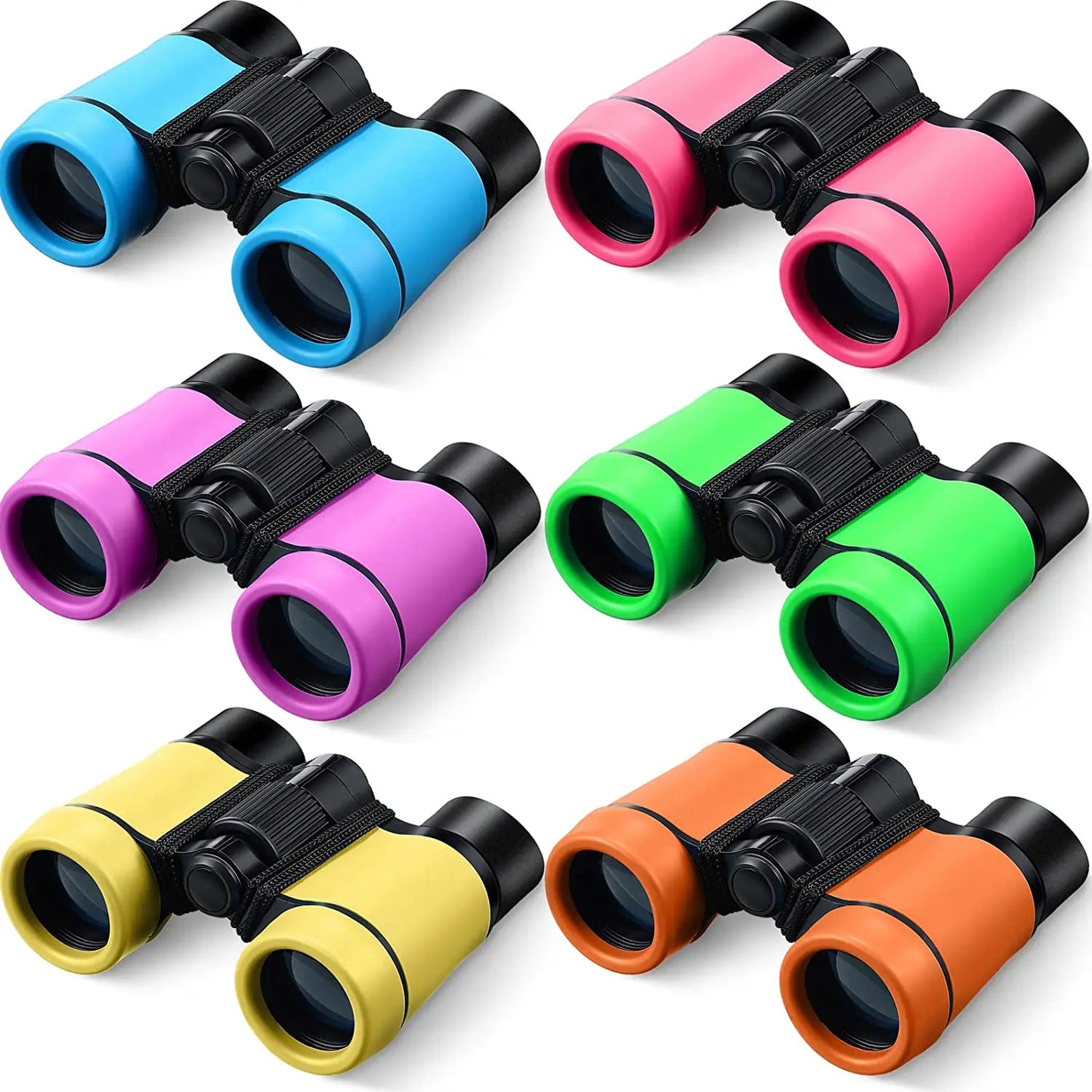 Kids Binoculars Set for Age 3-12 Years Boys Girls Hunting Folding Small Telescope Birthday Gifts Educational Camping Outdoor