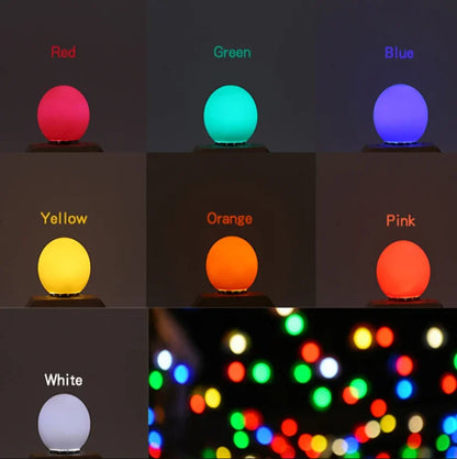 2pcs/lot 1W Colorful Led Bulb G45 E27 220V Lamp Red Yellow Blue Green Pink Orange White Christmas Wedding Night Light For Indoor