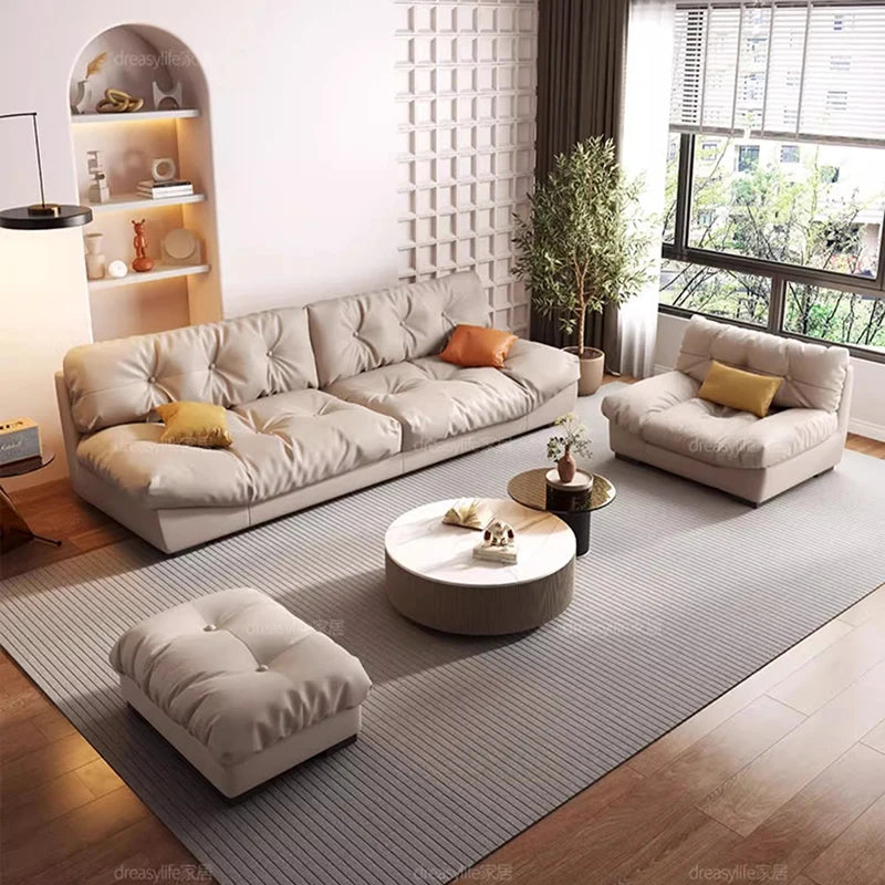 Living Room Sofas Luxury European Furniture Sofa Sets With Beautiful Individual Puff Sofa Sala De Estar Kitchen Furniture