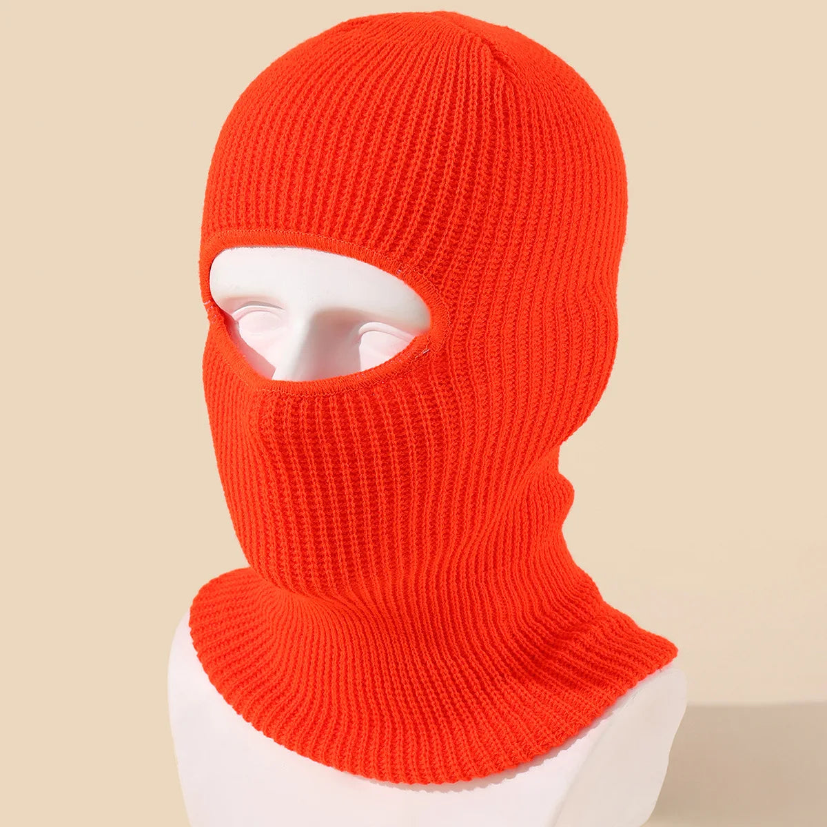 Candy Color Cute Full Face Cover Ski Mask Hat Bear Ear Balaclava Knitted Hats Outdoor Cycling Ear Protection Hat Beanies Hat Men