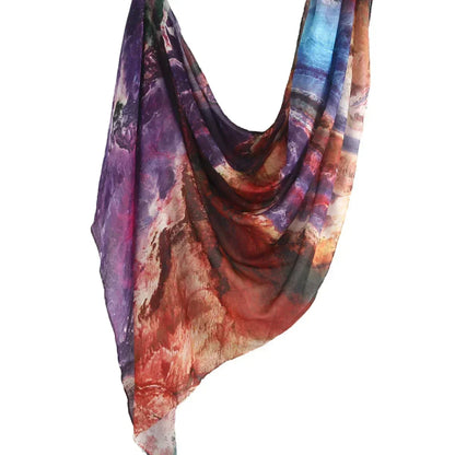 Watercolour Floral Printed Breathable Light Weight Soft Cotton Rayon Viscose Woven Muslim Women Shawl Hijab Scarf