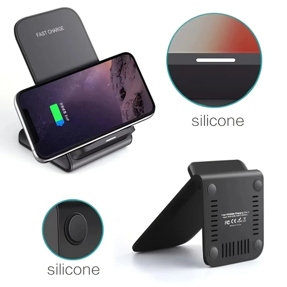 100W new Wireless Charger Stand Pad for iPhone 15 14 13 12 16 Pro Max XR 8 Samsung Xiaomi Induction Fast Charging Dock Station