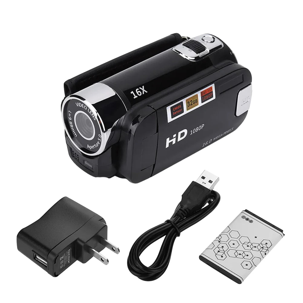 1080P Full Hd 16MP DV Camcorder Digital Video Camera  16M 16x Optical Zoom Camera for Videos Shooting Recording Camera