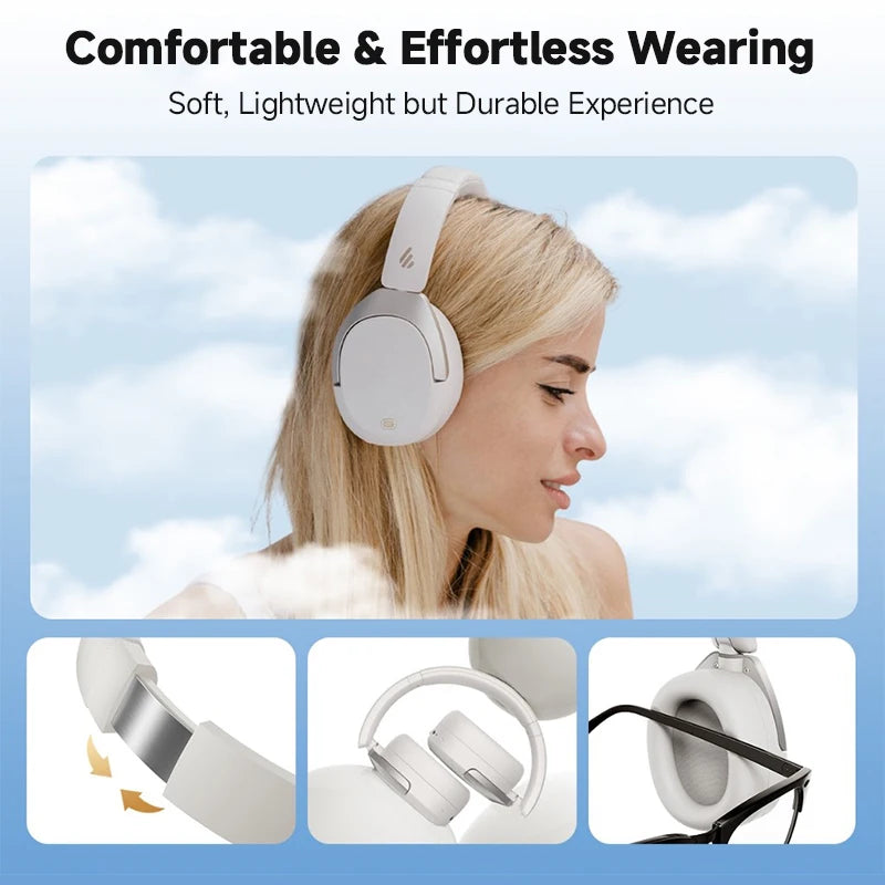 Edifier W830NB Wireless Headphones Bluetooth 5.4 Active Noise Cancelling Hi-Res Over-Ear Headset LDAC Foldable -45dB ANC 94H