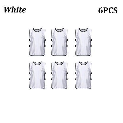 6PCS Soccer Pinnies Quick Drying Football Team Jerseys Sports Soccer Team Training Practice Youth Adult Basketball Sports Vest