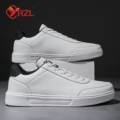 YRZL White Shoes Men Couple Casual Skateboard Shoes Comfortable Sneakers Lightweight Walking Women Tenis Shoes Plus Size 36-46