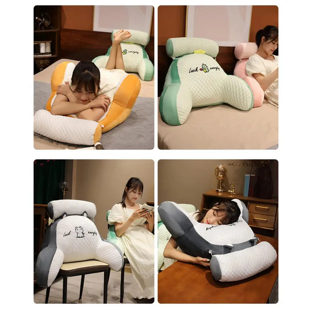 Ice Silk Headboard Cushion Reading Pillow Soft Lumbar Support Pillow Can Be Disassembled and Washed Large Backrest Cushion