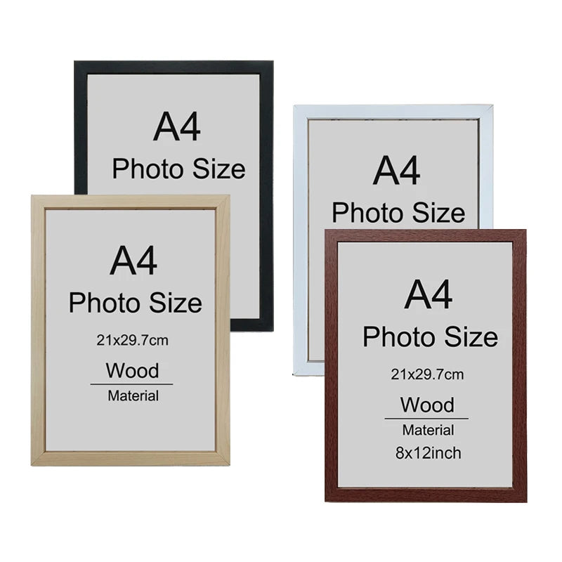 1/2/3pcs Wood Picture Frame A4 8X12in Honors Certificate Document Frame Wooden Photo Frame for Wall Hanging Desktop Disply