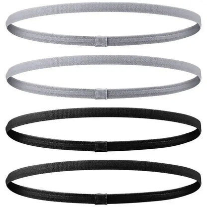 4 Pieces Solid Thicken Non-Slip Elastic Sports Outdoor Headbands Hair Headbands for Men Exercise Hair Bands Sweatbands for Women