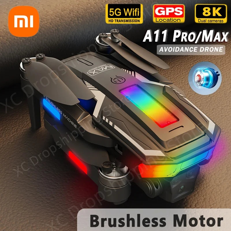 XIAOMI A11 Max Drone 8k Professional Hd Aerial Photography 5g Gps Omnidirectional Obstacle Avoidance Brushless Motor Quadcopter