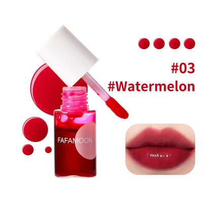 Mini Water Liquid Tint Moisturizing Lip Gloss Mirror Lip Glaze Long Lasting Waterproof Lipstick Rosered Lip Cheek Rouge Cosmetic