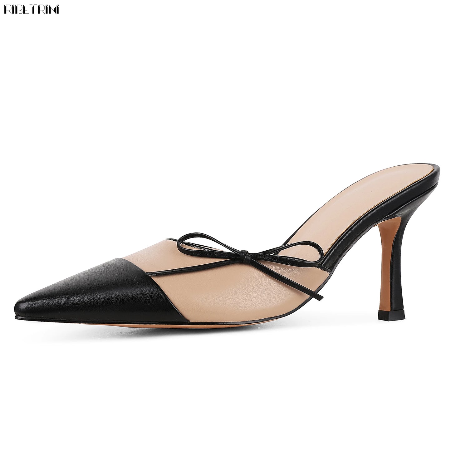 Spring Summer New Brand Mules Shoes Thin High Heels Pointed Toe Women Pumps Elegant Dress Sexy Luxury Quality Officel Lady Pumps