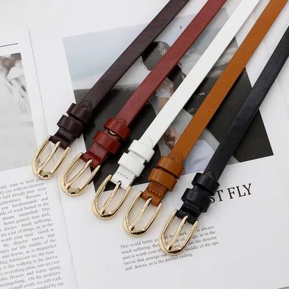 1pc 105cm Fashion Simple Corset Women's Belt for Jeans Black White Brown Leather Belts for Women