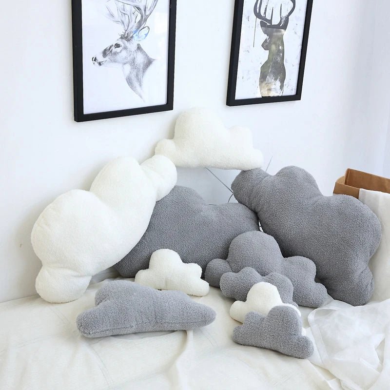 Super Soft PP Cotton Pillow Stuffed Cloud Shaped Cushion White Cloud Room Chair Sofa Decor Pillow Seat Cushion Gift