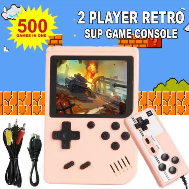 Built-in 500+ Classic arcade retro games Console for TV 5 inch Video Game Handheld Game Player for Game boy two player games