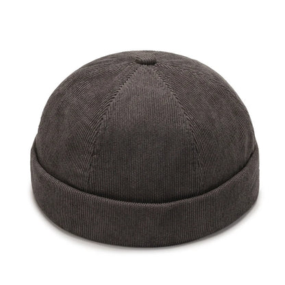 Vintage Men's Summer Cotton Brimless Skullies Cap Street Portable Docker Hats Multipurpose Beanie Hat Hip Hop Hats Japanese INS