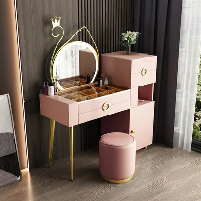 Nordic simple makeup Dressing Tables Ins Bedroom Storage Bedside Cabinet Modern Luxury Home Dressers Dresser Bedroom Furniture Z