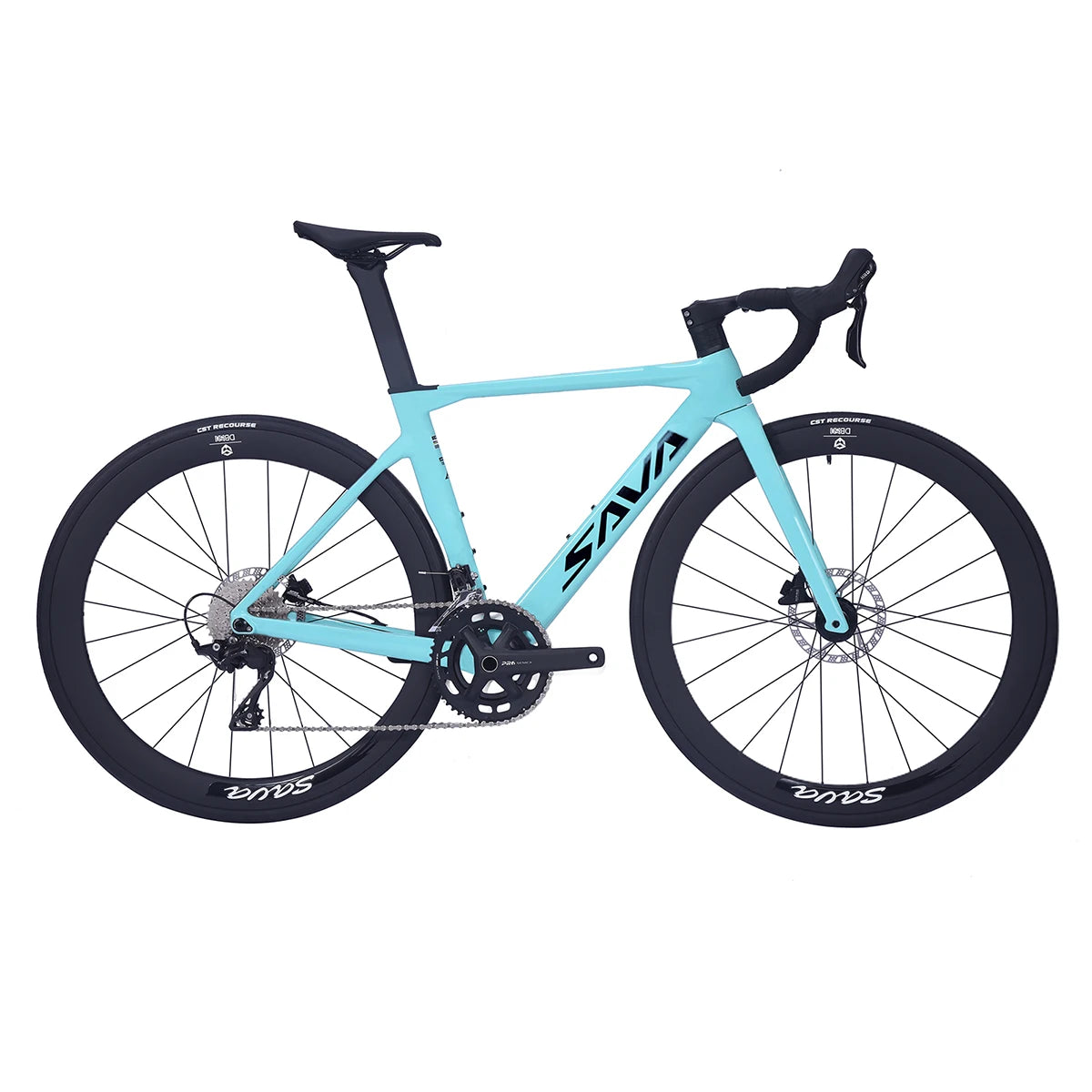 SAVA 2024 NEW A7L Carbon Road Bike, Adult Racing Bike, Equipped With Shimano R7100, 24-Speed Mechanical Disc Brakes